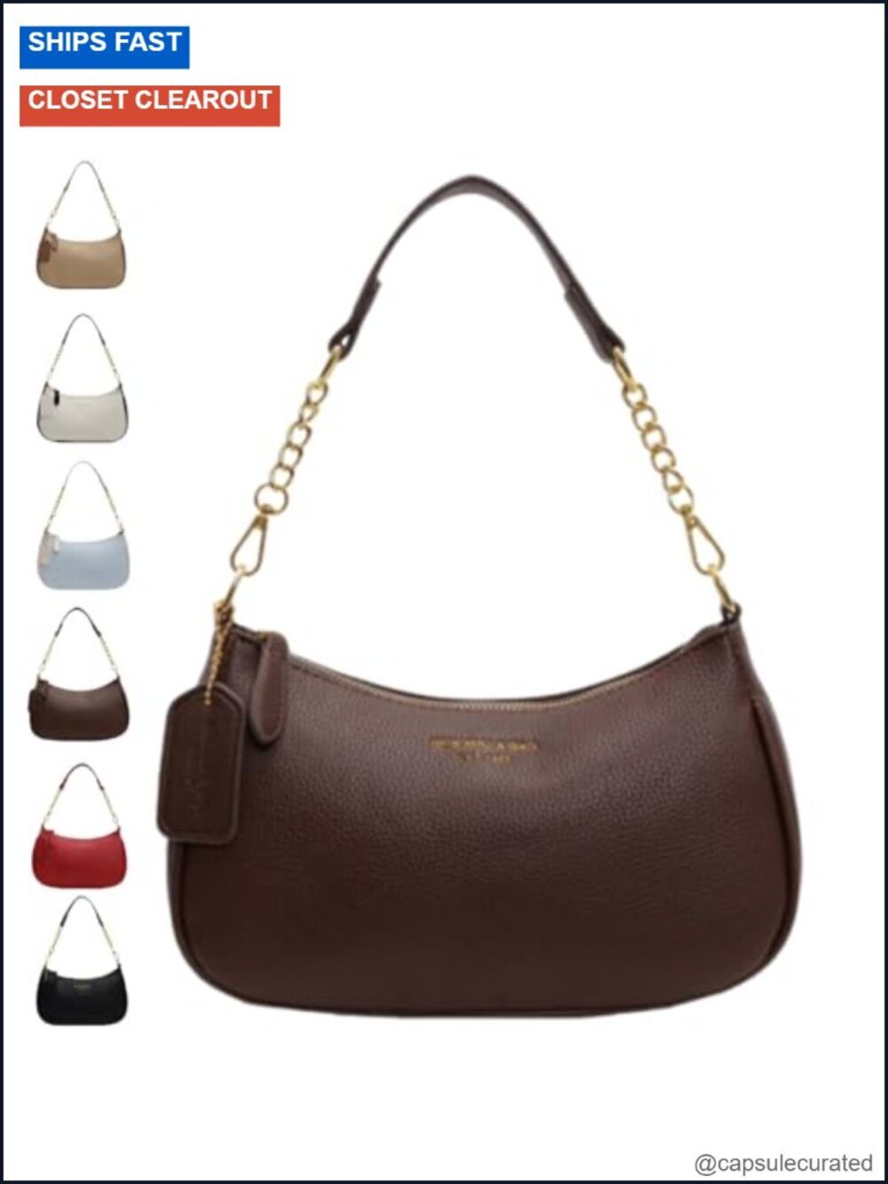 Trendy Crescent Hobo Bag Women Vegan Leather Crossbody Shoulder Purse Y2K